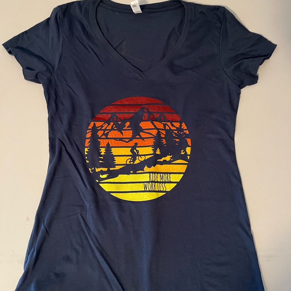 MTB t-shirt, Ride more work less, In search of Epic.